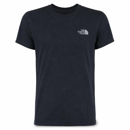 Front view of The North Face Men's Black Cotton Short Sleeve T-Shirt, size S