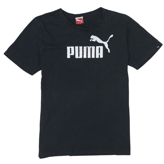 Puma Men's Black Cotton Graphic Logo T-Shirt Size M