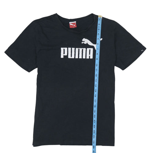Puma Men's Black Cotton Graphic Logo T-Shirt Size M