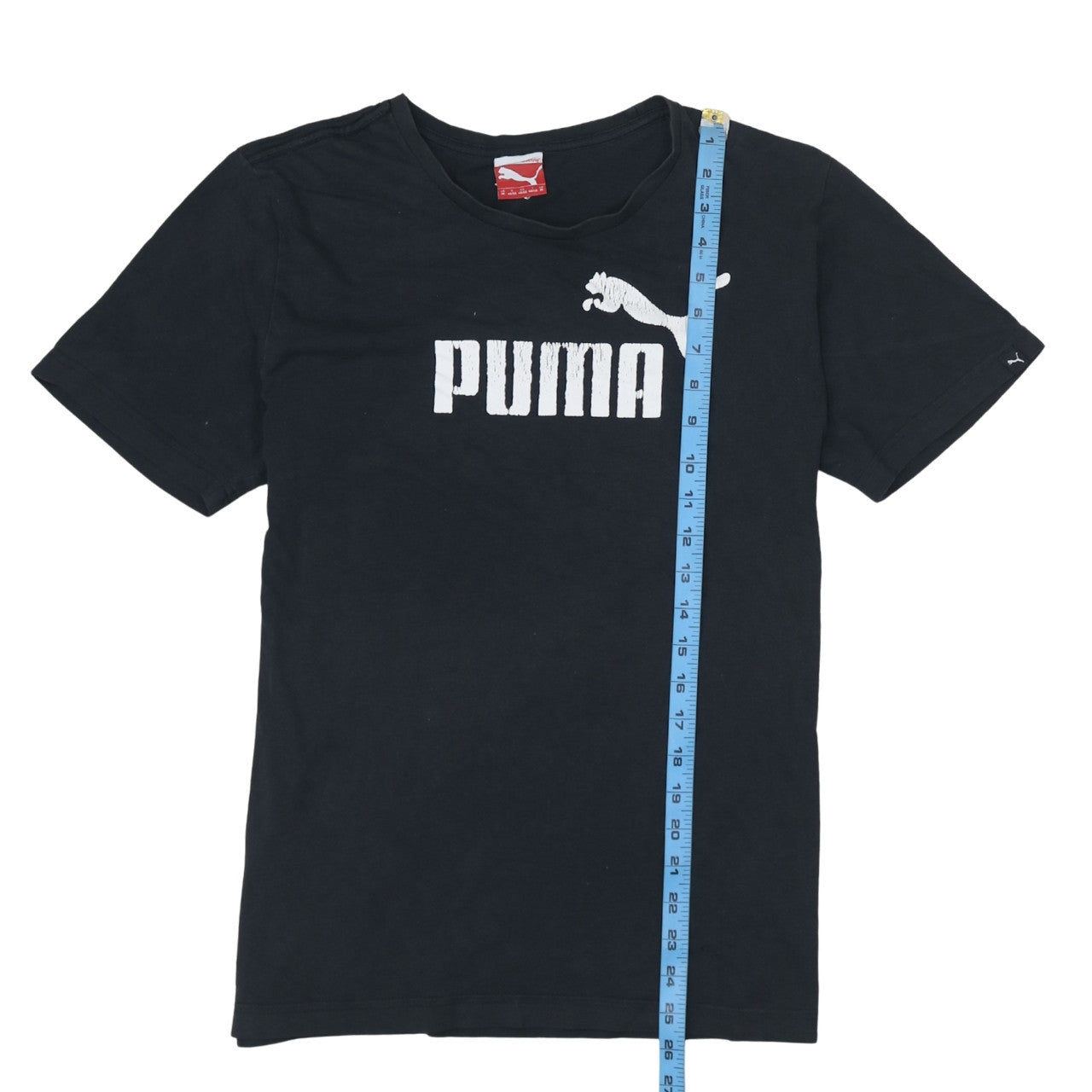 Puma Men's Black Cotton Graphic Logo T-Shirt Size M