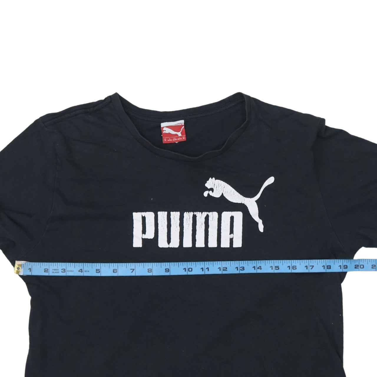 Puma Men's Black Cotton Graphic Logo T-Shirt Size M