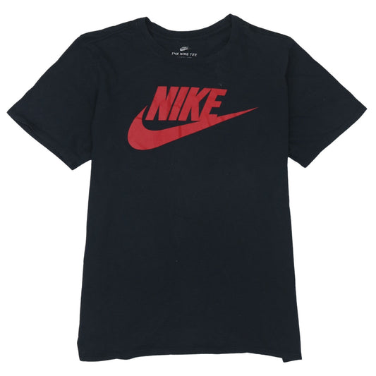 Nike Men's Black Red Logo Athletic Fit Graphic T-Shirt M