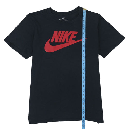 Nike Men's Black Red Logo Athletic Fit Graphic T-Shirt M