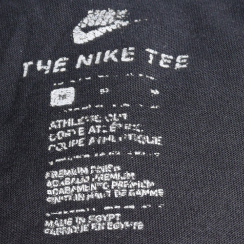 Nike Men's Black Red Logo Athletic Fit Graphic T-Shirt M