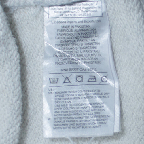 Adidas Women Grey Crew Neck Sweatshirt Size 10 Classic Logo