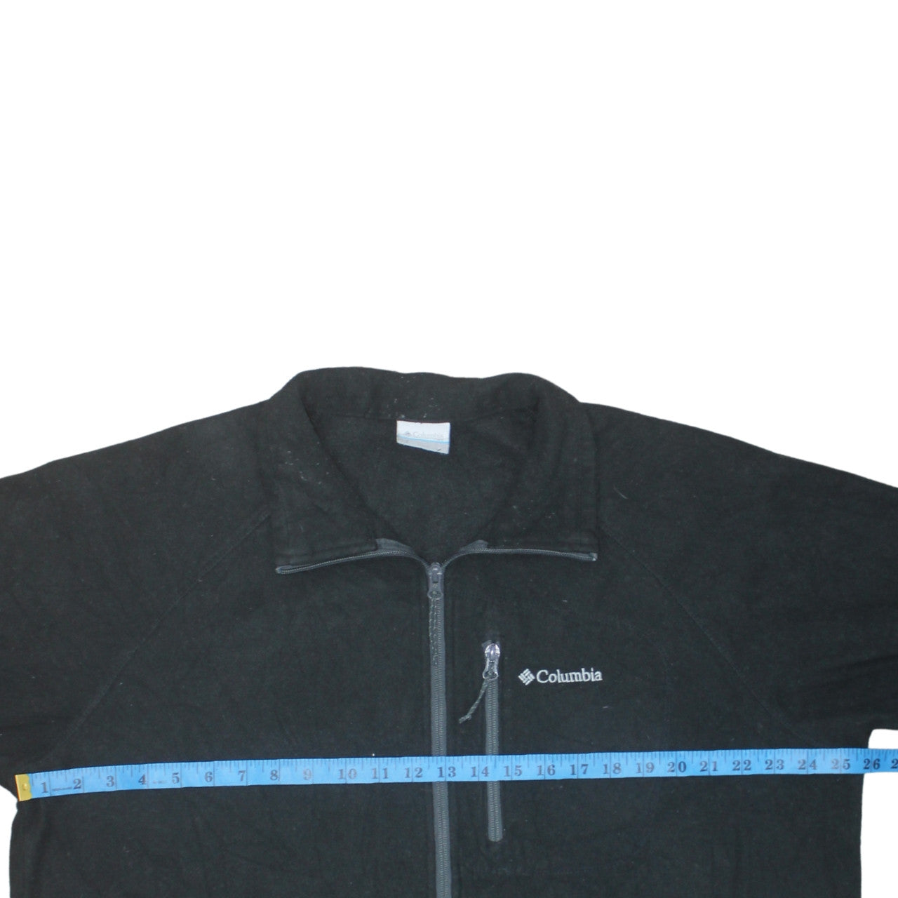 Columbia Men Black Fleece Full Zip Basic Jacket Size L Regular Fit