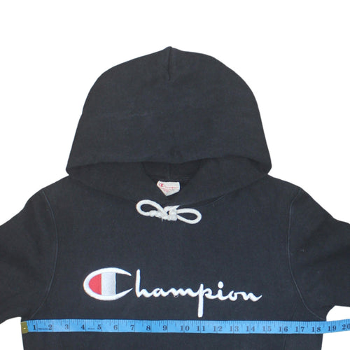 Champion Men's Black Small Reverse Weave Pullover Hoodie