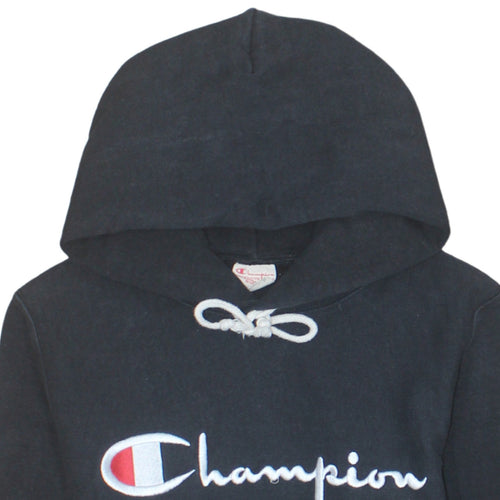 Champion Men's Black Small Reverse Weave Pullover Hoodie