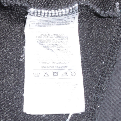 Adidas Womens Black Full Zip Hoodie Size M 12-14 Hooded Sweatshirt