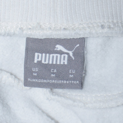 Puma Women’s White Jogger Sweatpants Size M Cotton Blend