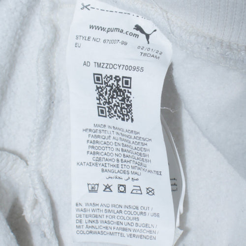 Puma Women’s White Jogger Sweatpants Size M Cotton Blend