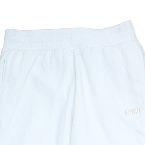Puma Women’s White Jogger Sweatpants Size M Cotton Blend