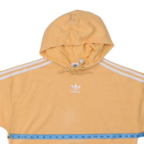 Adidas Women’s Yellow Hooded Pullover Sweatshirt Size 10 UK