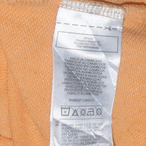 Adidas Women’s Yellow Hooded Pullover Sweatshirt Size 10 UK