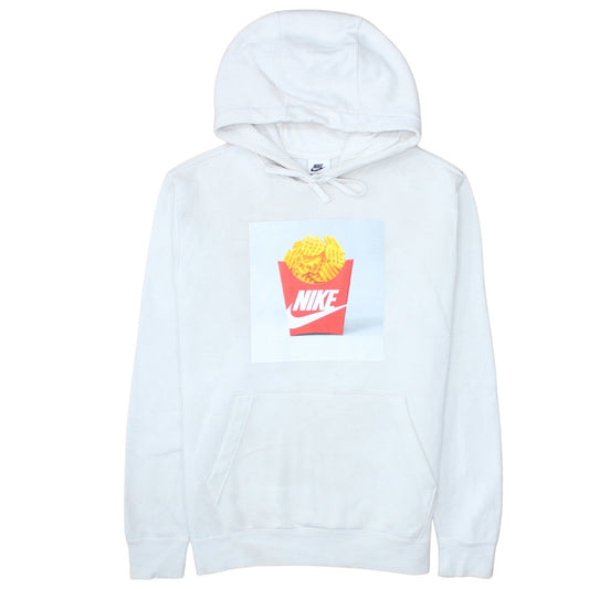 Nike Men's White Graphic Pullover Hoodie Size M
