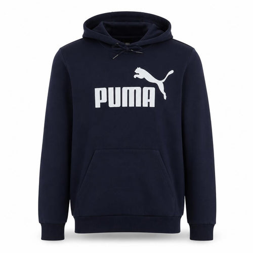 Puma Men's Blue Pullover Hoodie XS Logo Fleece Sweatshirt