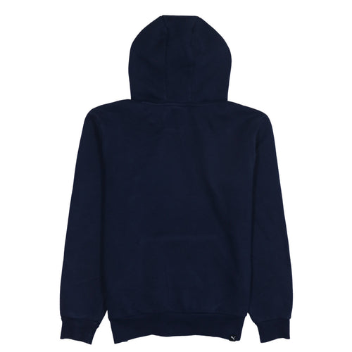 Puma Men's Blue Pullover Hoodie XS Logo Fleece Sweatshirt
