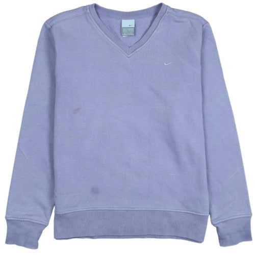 Nike Womens Purple V-Neck Pullover Sweatshirt Size M