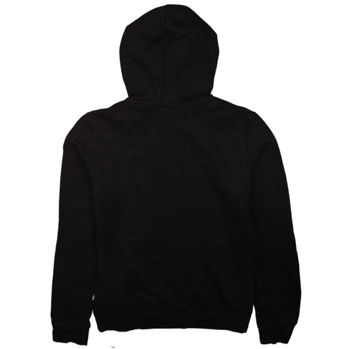 Puma Womens Black Full Zip Hoodie Size 12 Logo Print Casual Sweatshirt