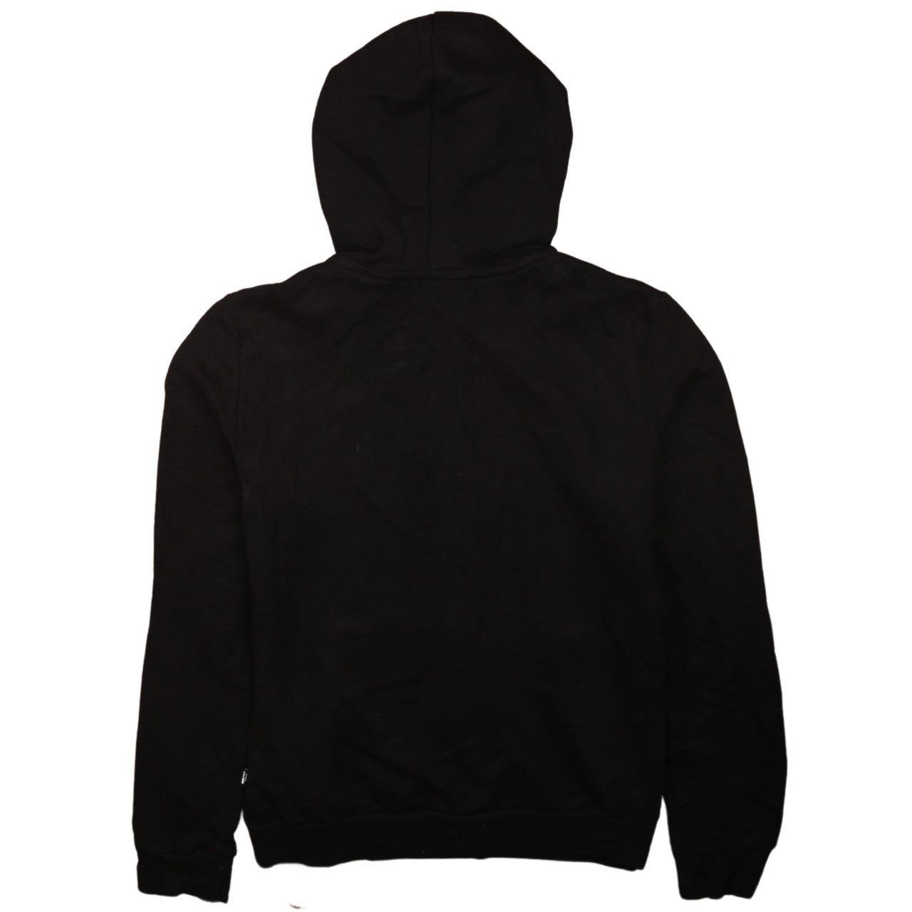 Puma Womens Black Full Zip Hoodie Size 12 Logo Print Casual Sweatshirt