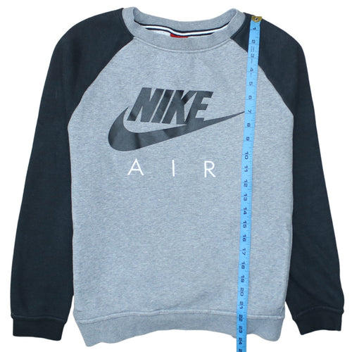 Nike Men's Grey Graphic Logo Pullover Sweatshirt S