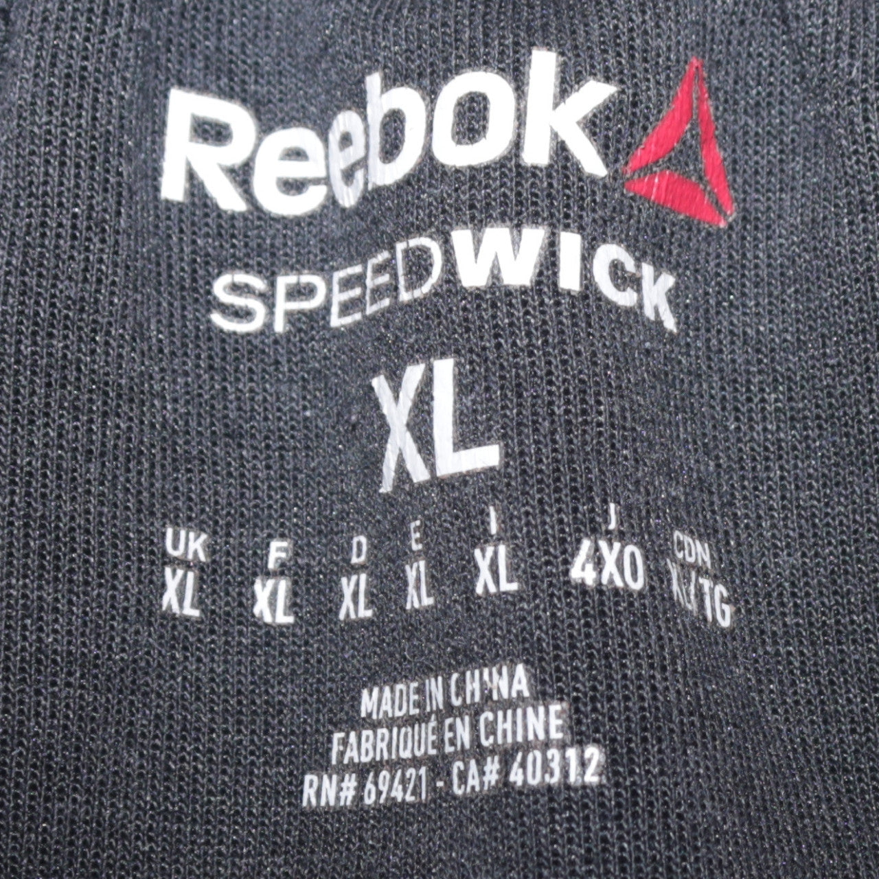 Reebok Men's Black XL Jogger Trousers Speedwick Moisture Wicking