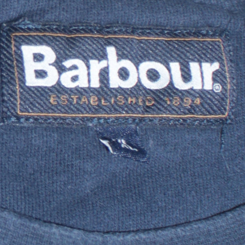 Barbour Men's Blue Cotton Crew Neck Pullover Sweatshirt Size L