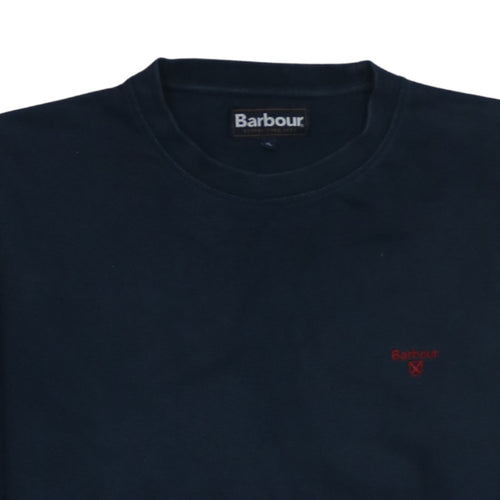 Barbour Men's Blue Cotton Crew Neck Pullover Sweatshirt Size L