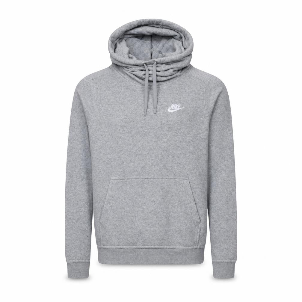 Front view of Nike Men's Grey Pullover Hoodie Small Regular Fit Sportswear