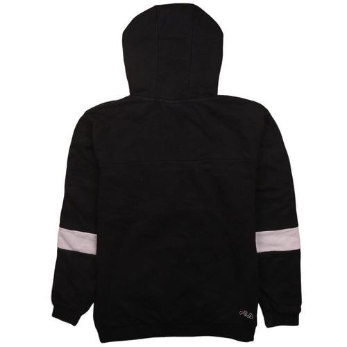 Fila Boys Black Hoodie 13-14 Years Pullover Logo Cotton Blend