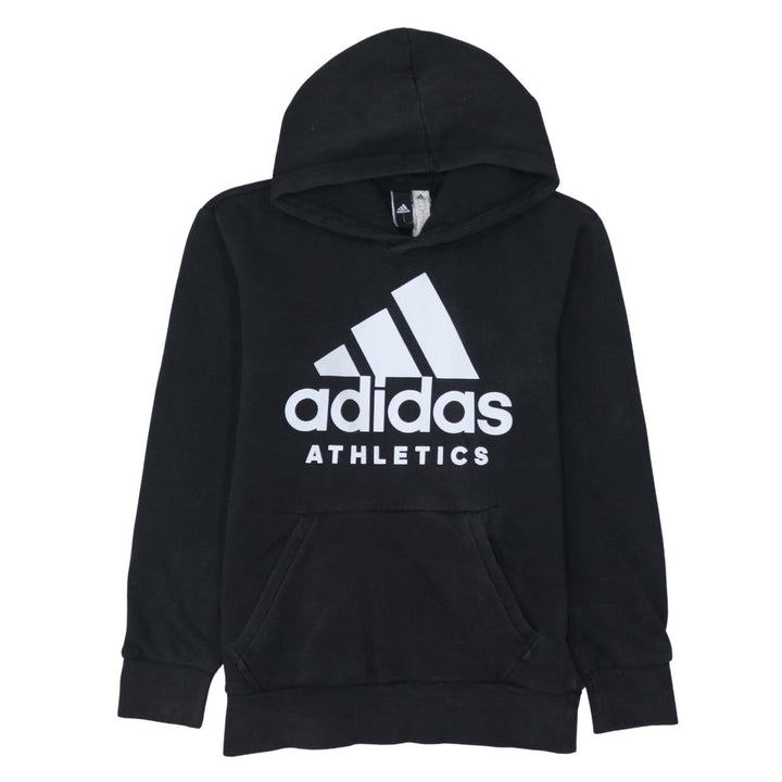 Adidas Men’s Black Pullover Hoodie Small Logo Fleece Sweatshirt