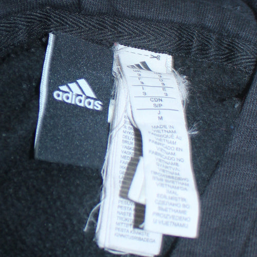 Adidas Men’s Black Pullover Hoodie Small Logo Fleece Sweatshirt