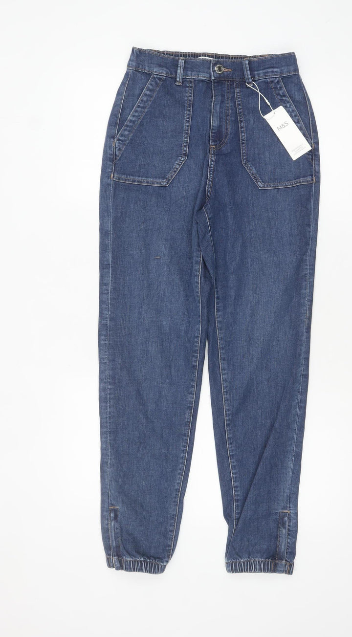Marks and Spencer Women's Blue Tapered Denim Jeans Size 6 Regular