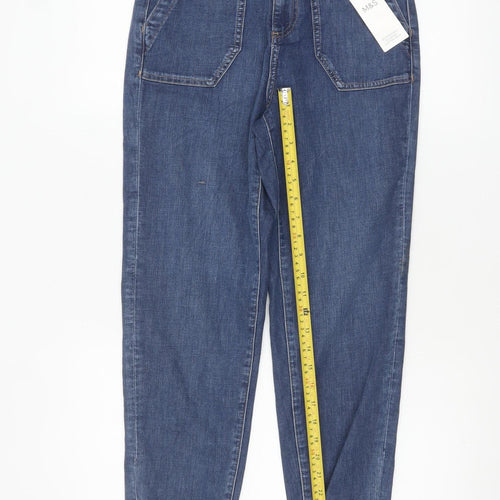 Marks and Spencer Women's Blue Tapered Denim Jeans Size 6 Regular