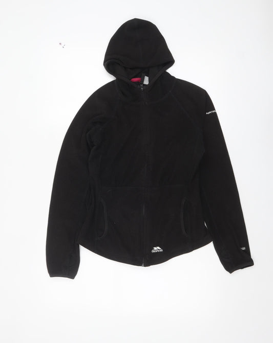Trespass Women's Black Size 10 Full Zip Hooded Fleece Jacket