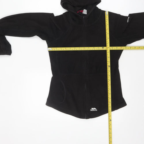 Trespass Women's Black Size 10 Full Zip Hooded Fleece Jacket