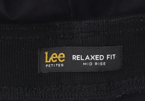 Lee Womens Black Size 8 Petite Relaxed Fit Cargo Shorts
