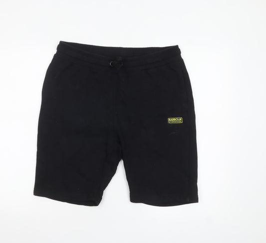 Barbour International Men's Black XL Sweat Shorts Drawstring Casual