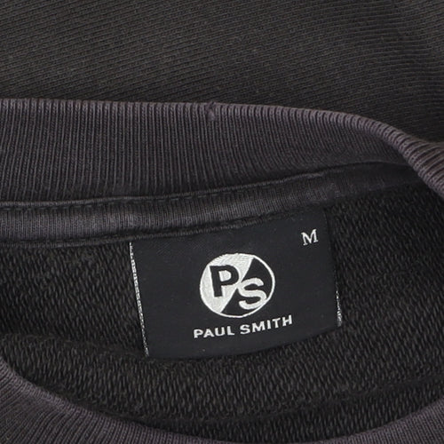Paul Smith Men's Black Cotton Crew Neck Pullover Sweatshirt M