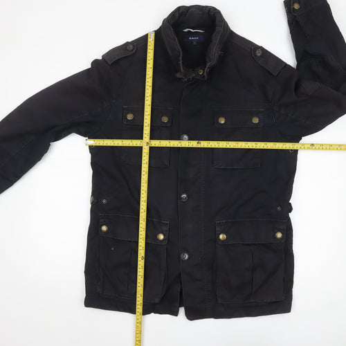 GANT Men's Black Cotton Blend Military Jacket L