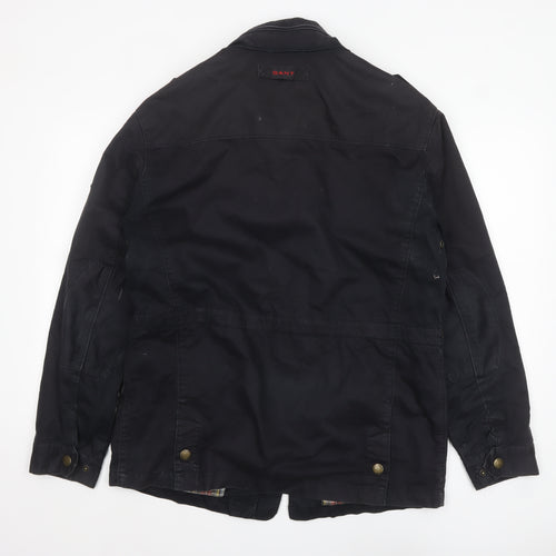 GANT Men's Black Cotton Blend Military Jacket L