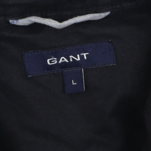 GANT Men's Black Cotton Blend Military Jacket L