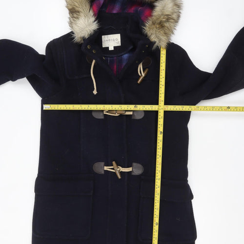 Marks and Spencer Indigo Women’s Blue Wool Blend Duffle Coat Size 12