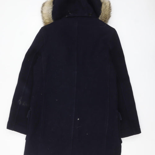 Marks and Spencer Indigo Women’s Blue Wool Blend Duffle Coat Size 12