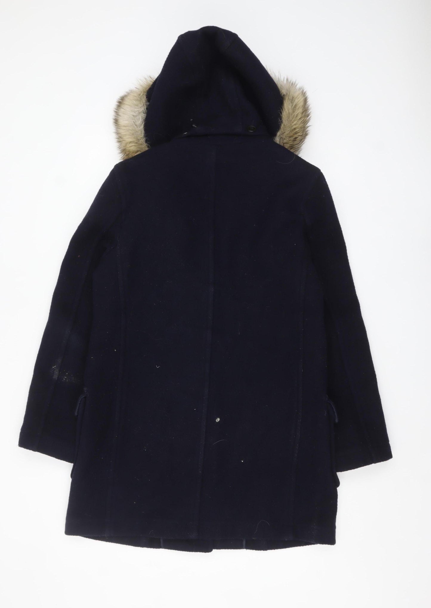 Marks and Spencer Indigo Women’s Blue Wool Blend Duffle Coat Size 12