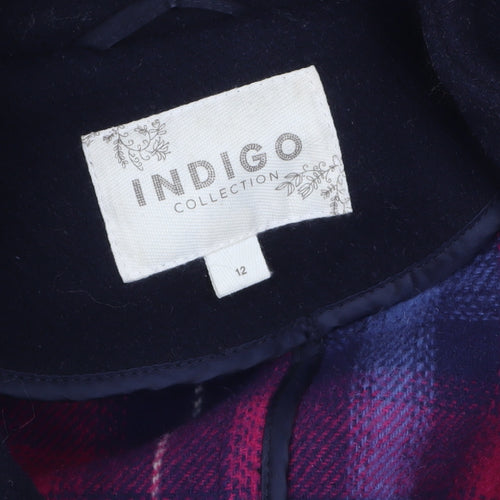 Marks and Spencer Indigo Women’s Blue Wool Blend Duffle Coat Size 12