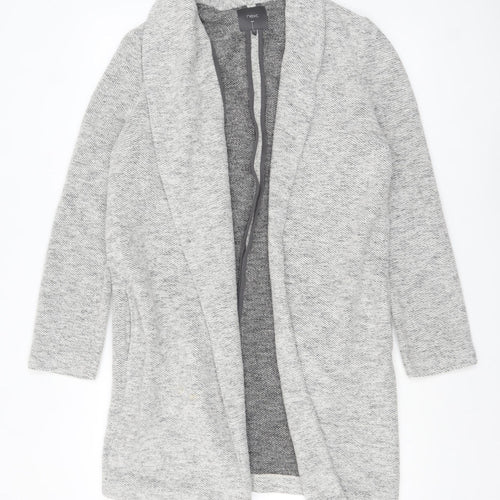 Next Women’s Grey Knit Coatigan Size 10 Regular Long Sleeve
