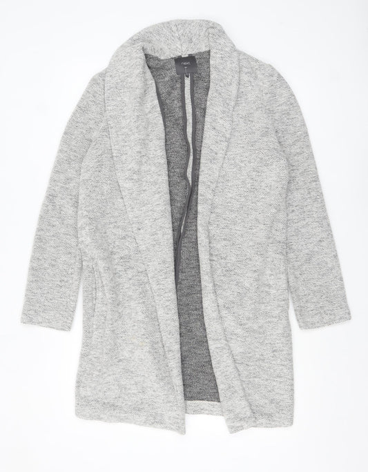 Next Women’s Grey Knit Coatigan Size 10 Regular Long Sleeve