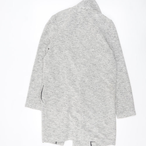 Next Women’s Grey Knit Coatigan Size 10 Regular Long Sleeve