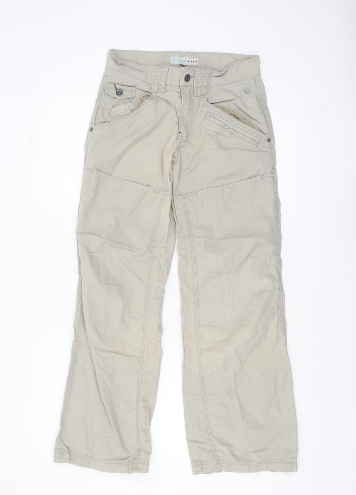 Fa Face Girls Beige Cargo Trousers 13 Years 100% Cotton Casual Pants
